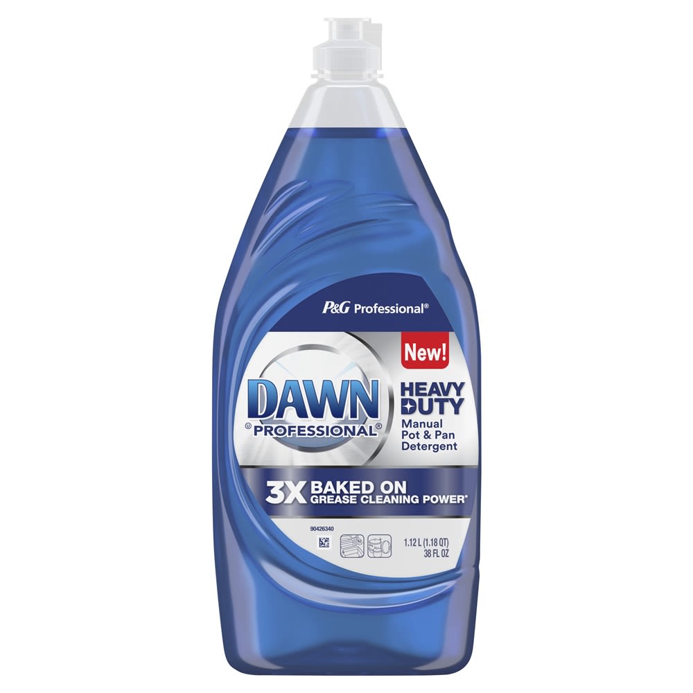 Dawn Professional Heavy Duty Manual Pot and Pan Dish Soap Detergent, 38oz